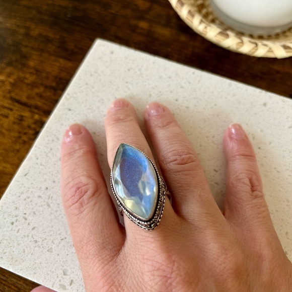 Stunning Opalite Bohemian Ring - Size 5 - Picture 7 of 7